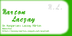 marton laczay business card